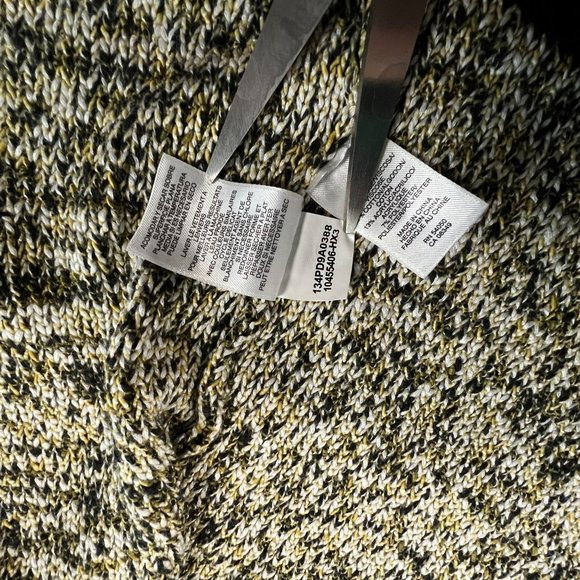 Evan Picone Petites Size PXL Open Cardigan Sweater Blazer Yellow Black - Picture 6 of 11